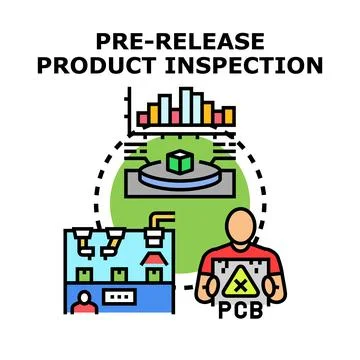 Product inspection process ensuring quality control and safety Stock Illustration