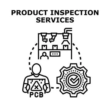 Product inspection services for quality control management Illustrazione stock