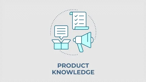 Product knowledge blue concept icon animation Stock Footage 344177538