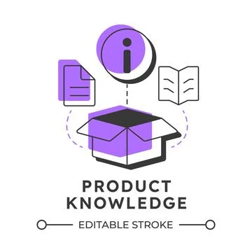 Product knowledge modern linear concept icon Stock Illustration