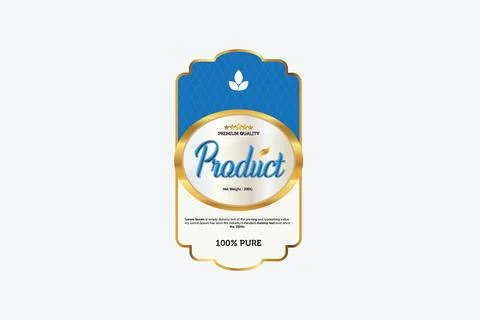Product Label Design Template Stock Illustration