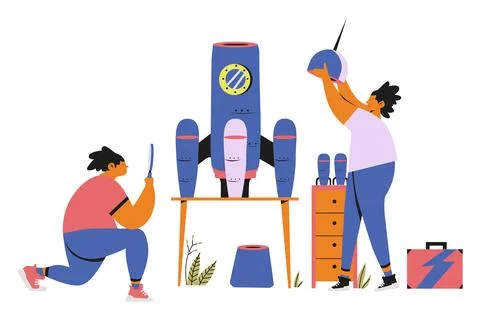 Product Launch Illustration Illustrazione stock