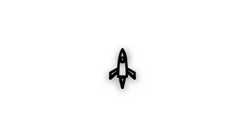 Product Launch Line Icon Animation Loop White Background Vídeo Stock 338423696