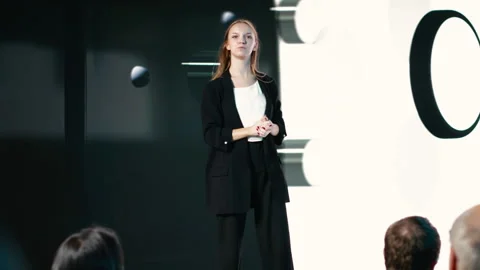 Product launch presentation with new phone interface and design Stock Footage 327880902