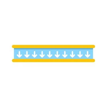 Product layer absorption with downward direction arrows Stock Illustration