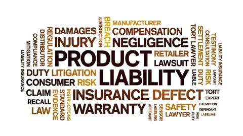 Product Liability animated word cloud,animation tag kinetic typography loop. Stock Footage 310465000