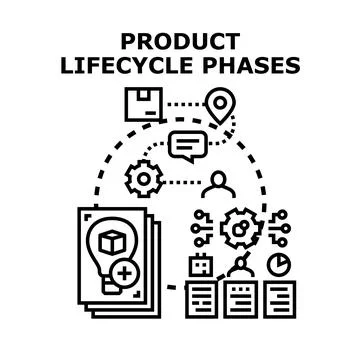 Product lifecycle development phases concept vector illustration Stock Illustration