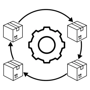 Product lifecycle icon. Procurement cycle sign.  Process Optimization. Illustration