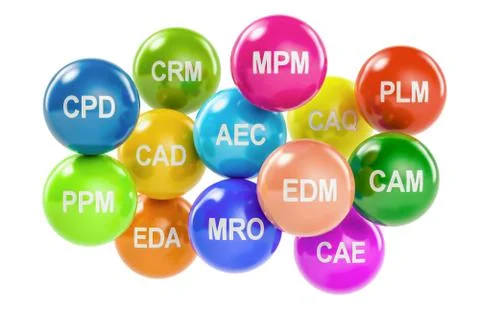 Product lifecycle management concept, 3D rendering Stock Illustration