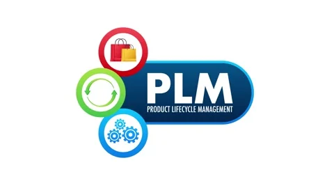 Product Lifecycle Management - PLM - logo animation on white and green screen Stock Footage 312361493
