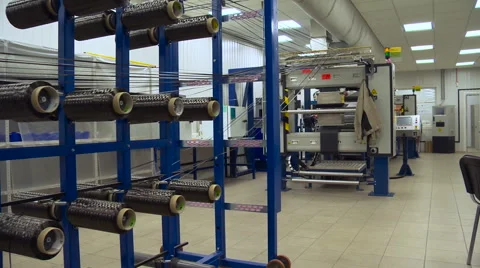 Product Line of Making High-Tech Thread. Stock Footage 67459554