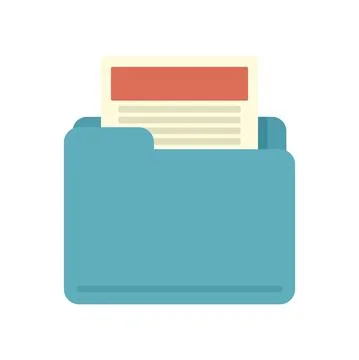 Product manager file folder icon flat isolated vector Stock Illustration