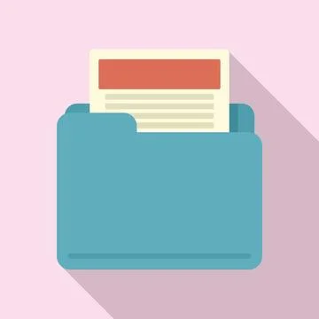 Product manager file folder icon, flat style Stock Illustration