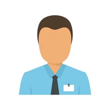 Product manager man icon flat isolated vector Stock Illustration