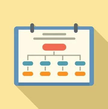 Product manager plan icon, flat style Illustrazione stock