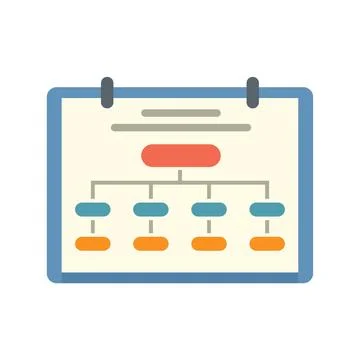 Product manager plan icon flat isolated Illustrazione stock