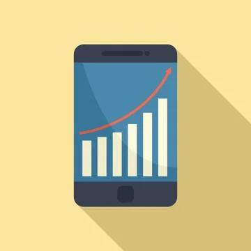 Product manager smartphone icon, flat style Stock Illustration