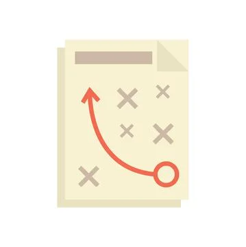 Product manager strategy icon flat isolated vector Illustrazione stock