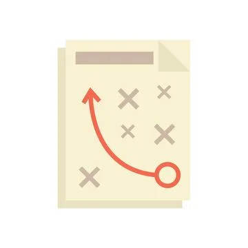 Product manager strategy icon flat isolated Stockillustratie