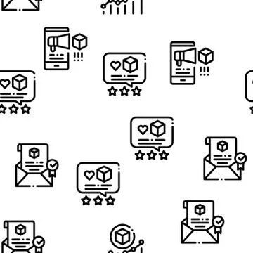 Product Manager Work Seamless Pattern Vector Stock Illustration