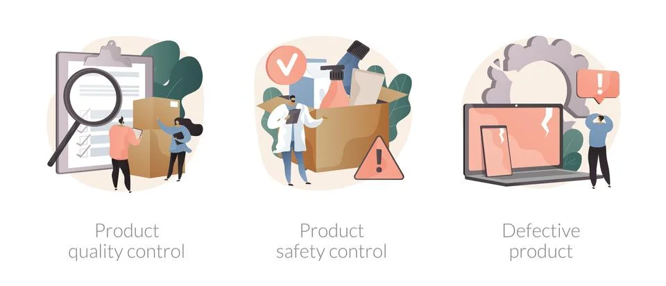Product manufacturing abstract concept vector illustrations. 스톡 일러스트