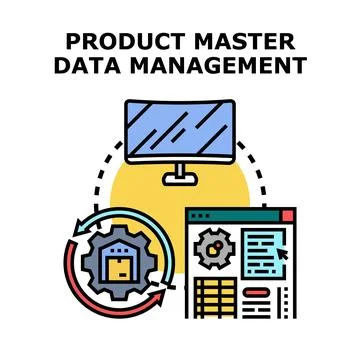Product master data management system creating business efficiency Stock Illustration