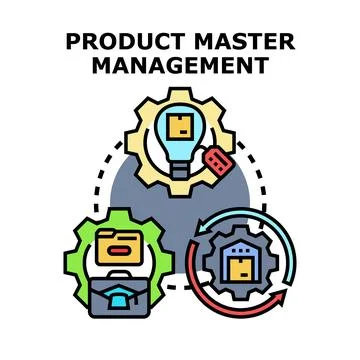 Product master management system developing and optimizing business process Illustrazione stock