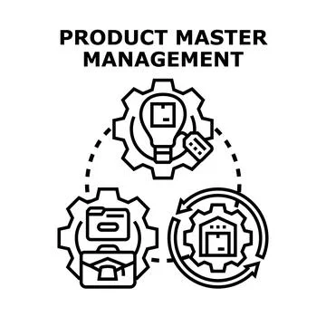 Product master management system developing and optimizing business process Illustrazione stock