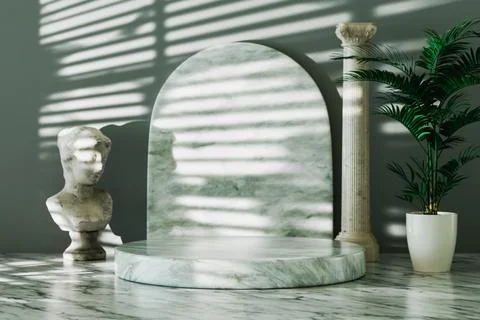 Product mockup pedestal 3d rendering Stock Illustration