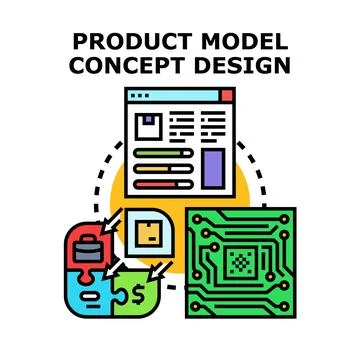 Product model concept design developing process Stock-Illustration