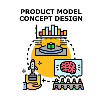 Product model concept design developing business strategy 库存插图