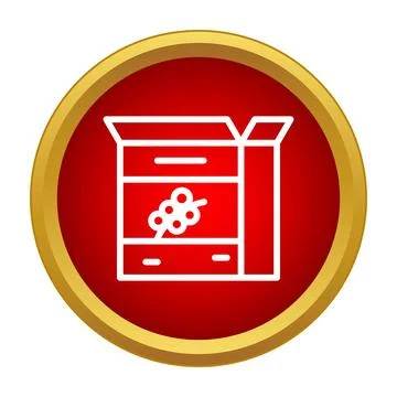Product packaging box with coffee beans icon concept Stock Illustration