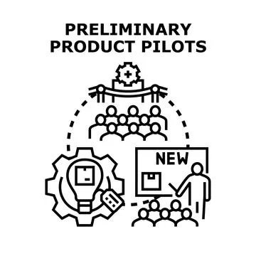 Product pilot program for new market test Stock Illustration