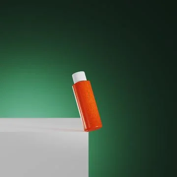 Product placement on green background, 3d illustration Stock Illustration