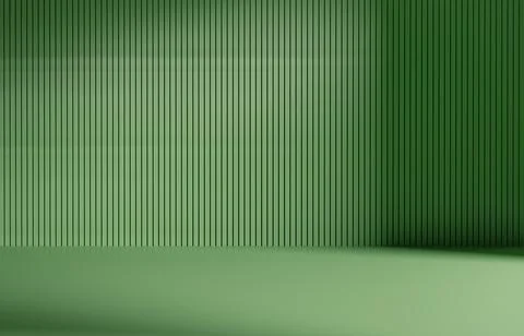 Product Podium - Dramatic Green Background. 3D Illustration Stock Illustration
