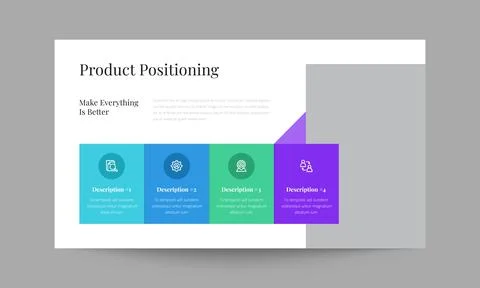 Product Positioning Slide Presentation Template Stock Illustration