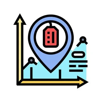 Product positioning technical sales engineer color icon vector illustration 스톡 일러스트