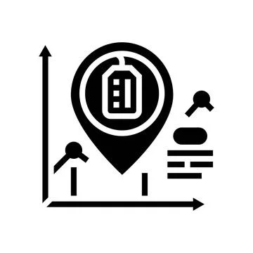 Product positioning technical sales engineer glyph icon vector illustration Stock Illustration