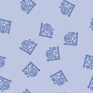 Product positioning technical sales engineer line seamless pattern 스톡 일러스트