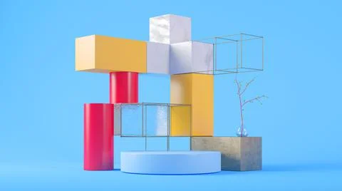 Product presentation scene Stock Illustration