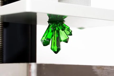 Product printed on 3D printer technology SLA. Crystal printed from resin. Detail Stock Photos