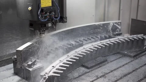 The product is processed on the CNC machine. 스톡 동영상 146837955