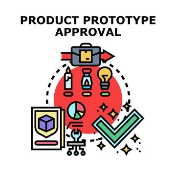 Product prototype approval concept for new development Illustration