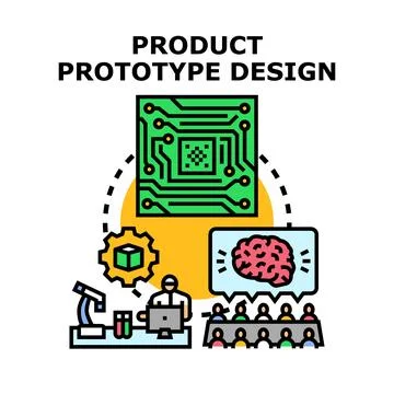 Product prototype design development engineering and innovation planning Stock Illustration