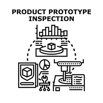 Product prototype inspection process and quality control Stock-Illustration