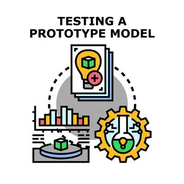 Product prototype modeling and development process Stock Illustration