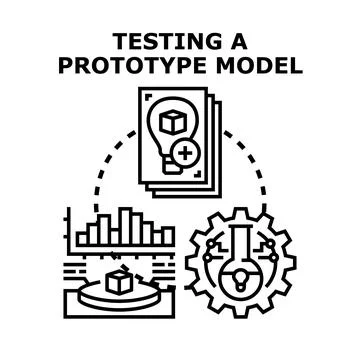 Product prototype modeling and development process Stock Illustration