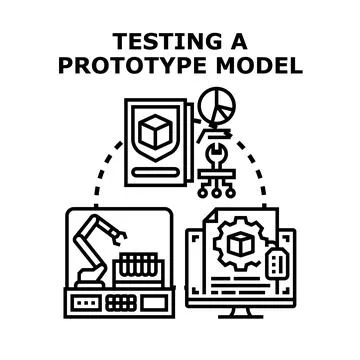 Product prototype testing and quality control process 스톡 일러스트