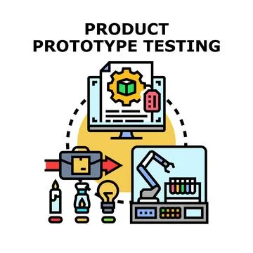 Product prototype testing, development, and innovation process 库存插图