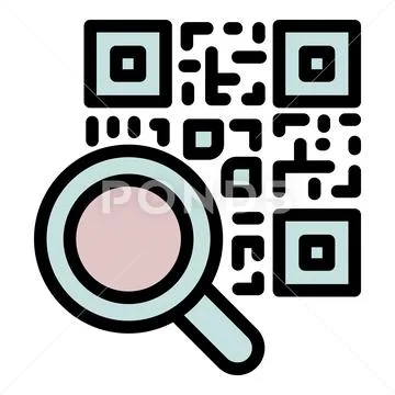 Product qr code icon outline vector. Mobile scan Illustrazione stock